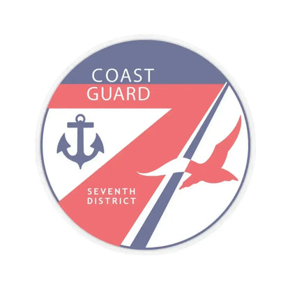 Coast Guard Seventh District (U.S. Coast Guard) STICKER Vinyl Kiss-Cut Decal 6 Inch Transparent - The Sticker Space