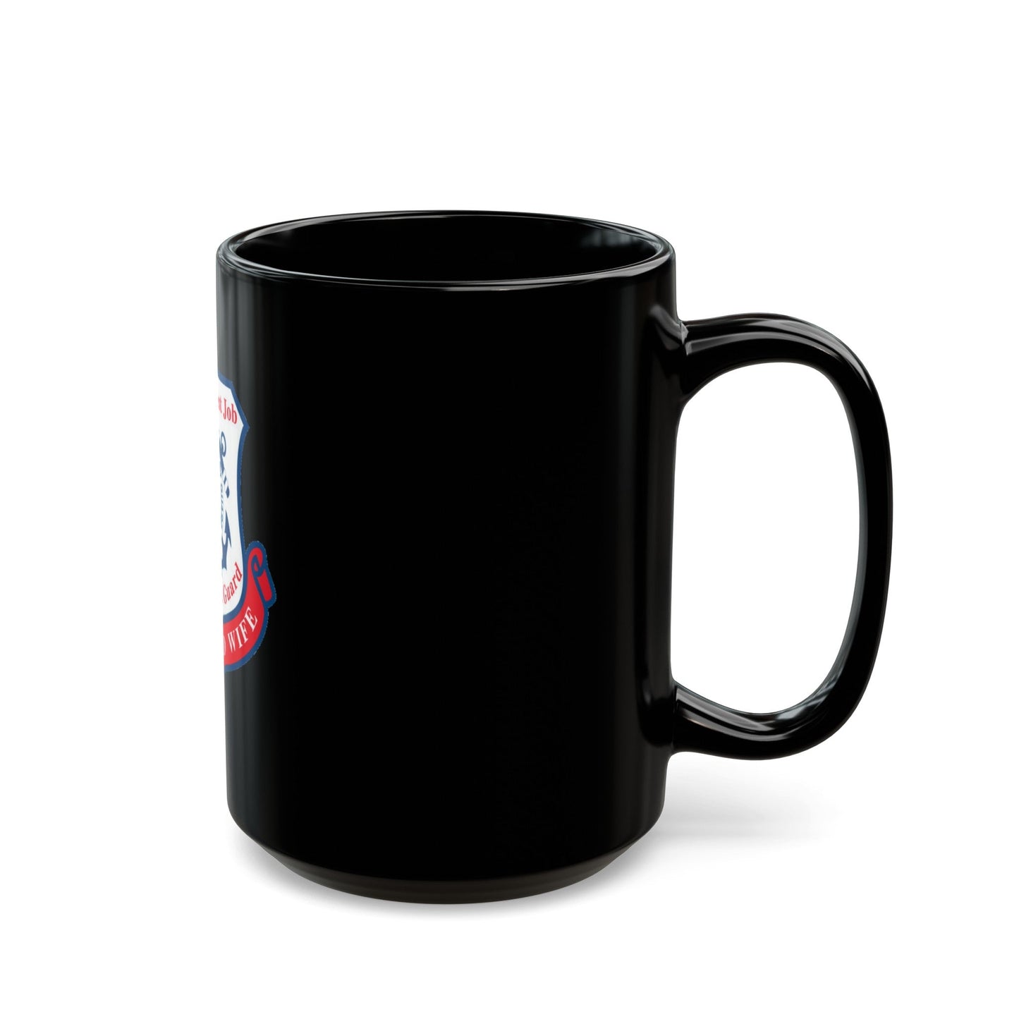 Coast Guard Wife (U.S. Coast Guard) Black Coffee Mug-The Sticker Space