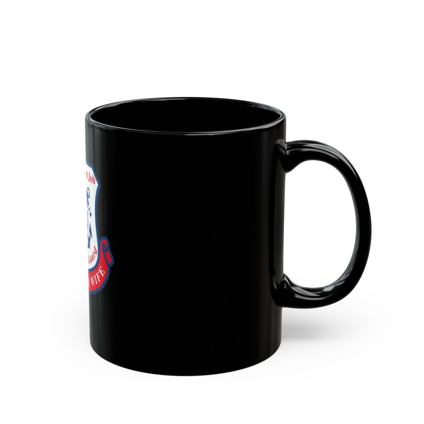 Coast Guard Wife (U.S. Coast Guard) Black Coffee Mug-The Sticker Space