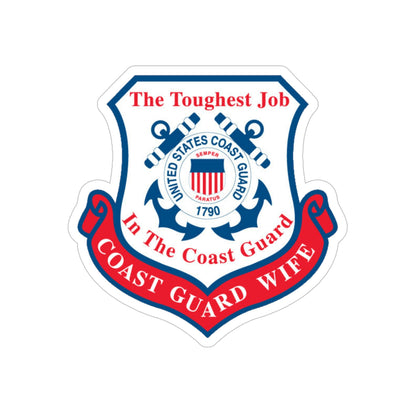 Coast Guard Wife (U.S. Coast Guard) Transparent STICKER Die-Cut Vinyl Decal-5 Inch-The Sticker Space