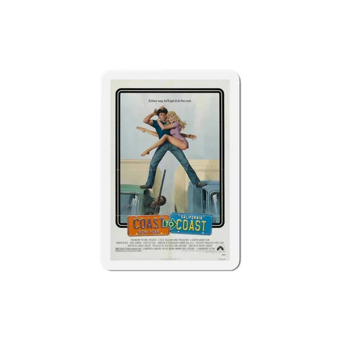 Coast to Coast 1980 Movie Poster Refrigerator Magnet 6 Inch - The Sticker Space