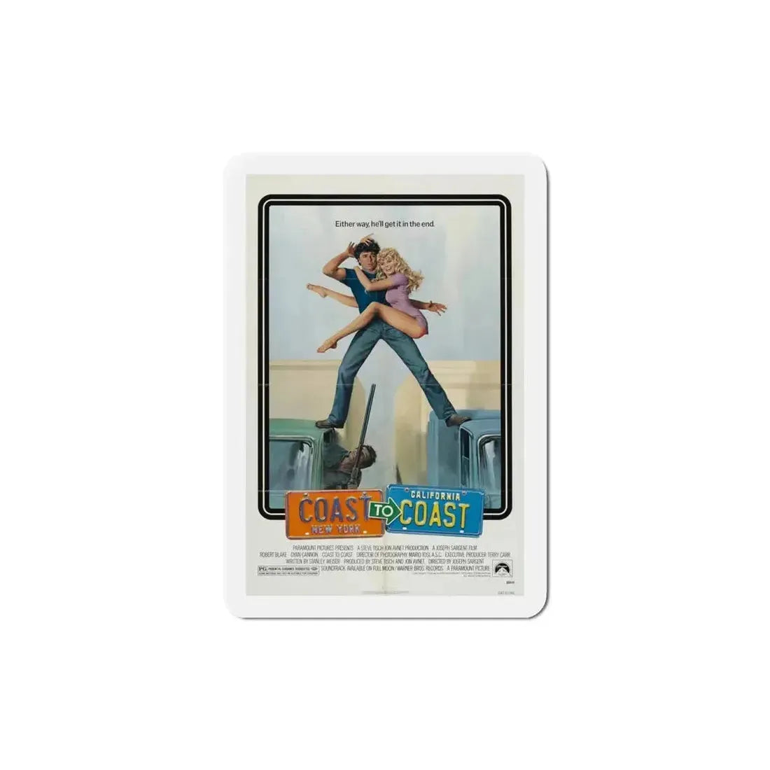 Coast to Coast 1980 Movie Poster Refrigerator Magnet - The Sticker Space