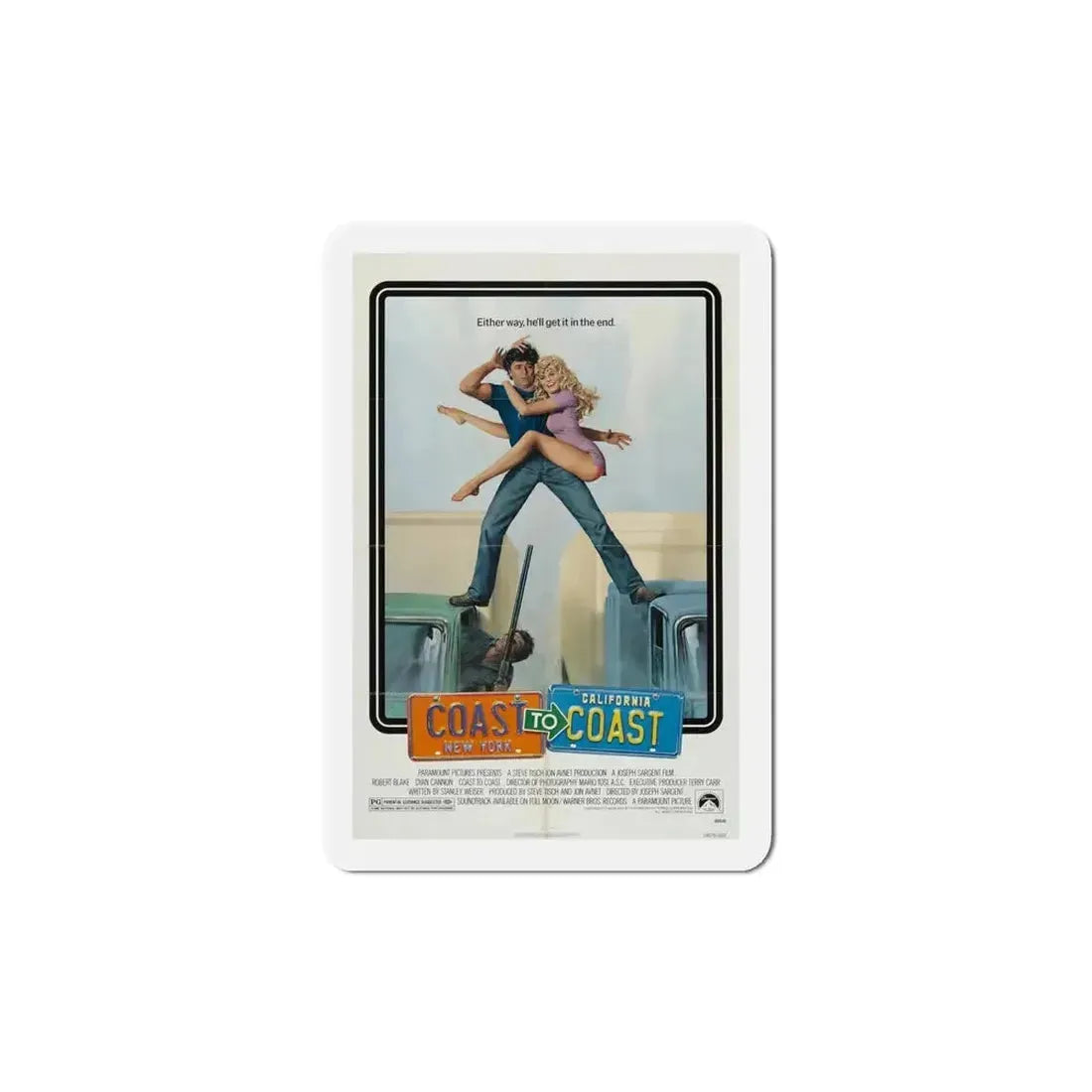 Coast to Coast 1980 Movie Poster Refrigerator Magnet - The Sticker Space