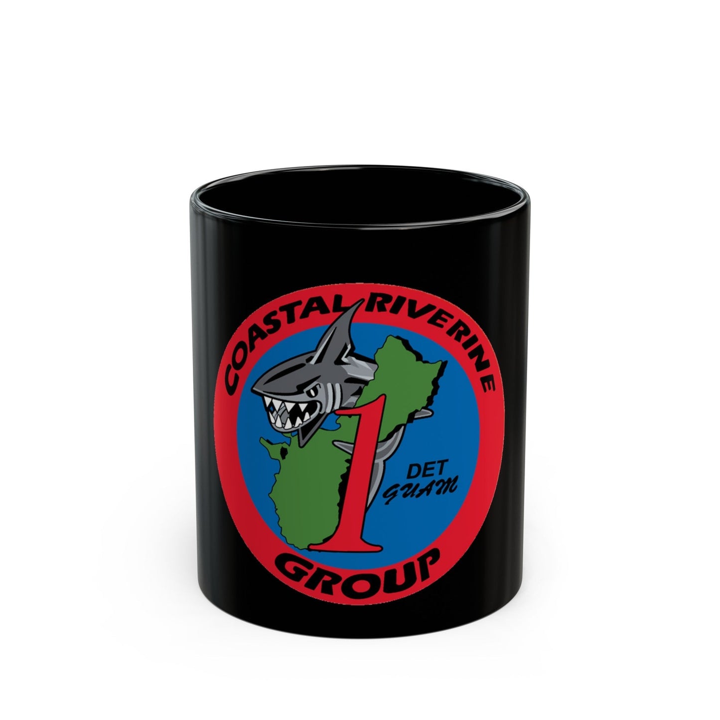 Coastal Riverine Group 1 Det Guam (U.S. Navy) Black Coffee Mug-11oz-The Sticker Space