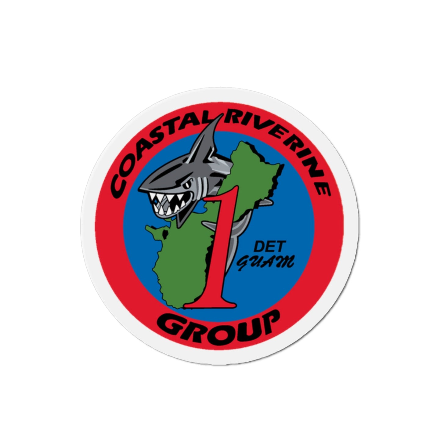 Coastal Riverine Group 1 Det Guam (U.S. Navy) Die-Cut Magnet-2" x 2"-The Sticker Space