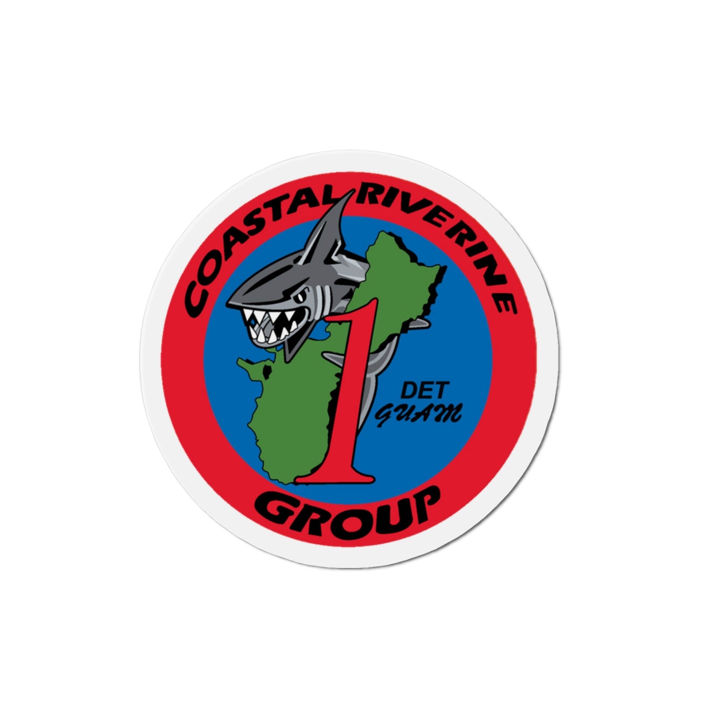 Coastal Riverine Group 1 Det Guam (U.S. Navy) Die-Cut Magnet-3" x 3"-The Sticker Space