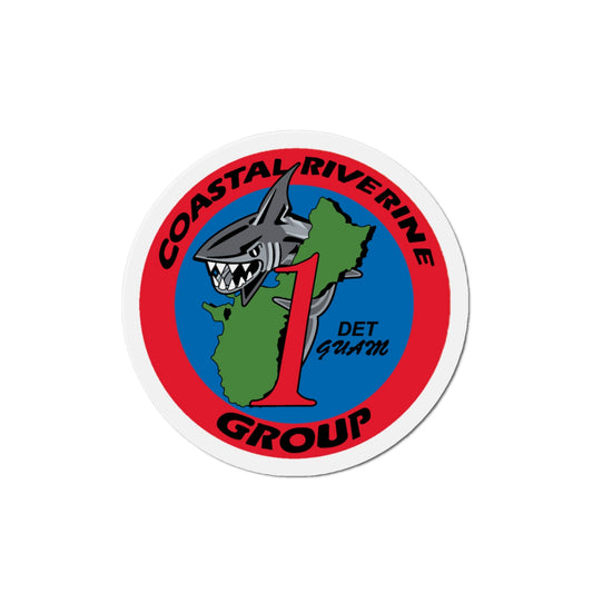 Coastal Riverine Group 1 Det Guam (U.S. Navy) Die-Cut Magnet-4" x 4"-The Sticker Space