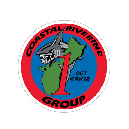 Coastal Riverine Group 1 Det Guam (U.S. Navy) STICKER Vinyl Die-Cut Decal-4 Inch-The Sticker Space