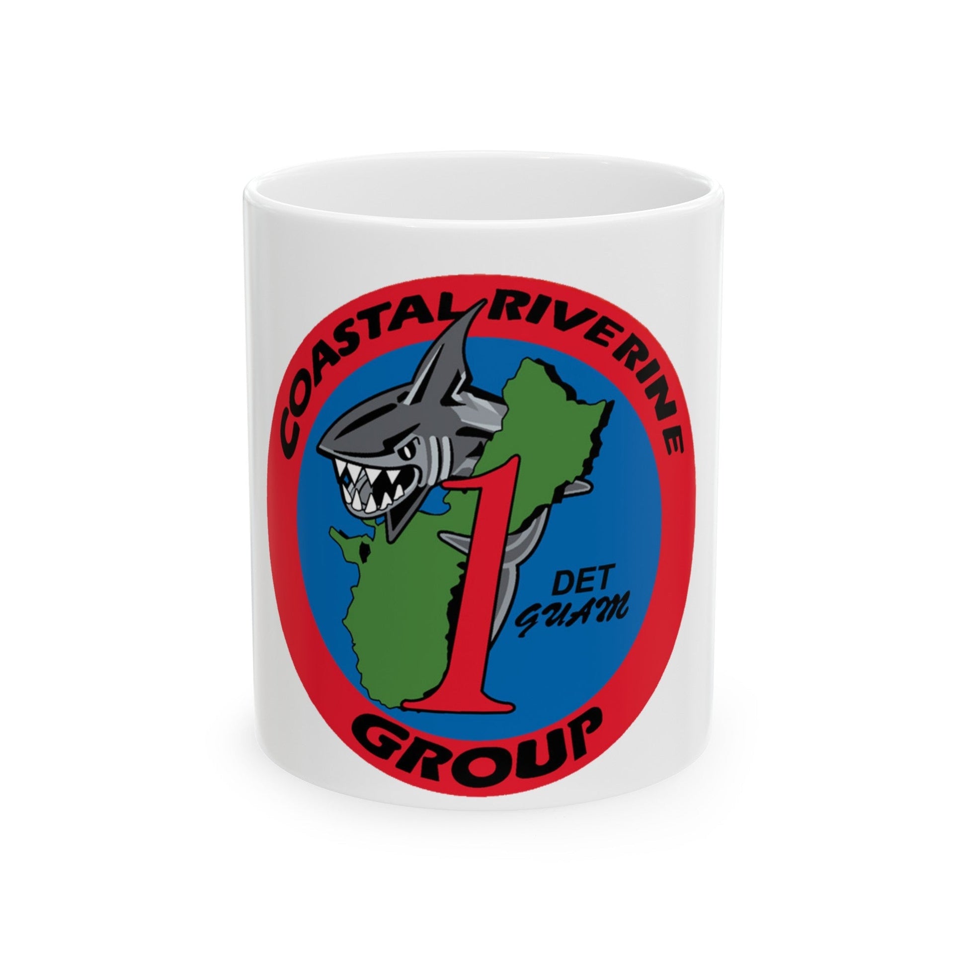 Coastal Riverine Group 1 Det Guam (U.S. Navy) White Coffee Mug-11oz-The Sticker Space