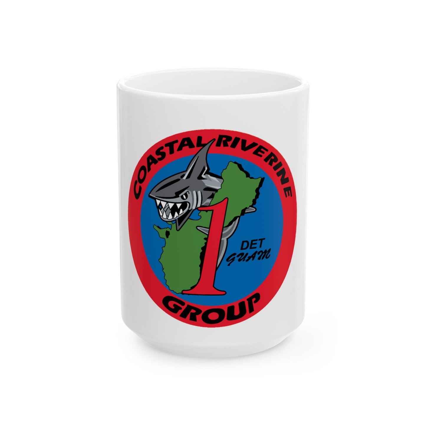 Coastal Riverine Group 1 Det Guam (U.S. Navy) White Coffee Mug-15oz-The Sticker Space