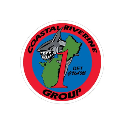 Coastal Riverine Group 1 Det Guam (U.S. Navy) Transparent STICKER Die-Cut Vinyl Decal 5 Inch Transparent - The Sticker Space