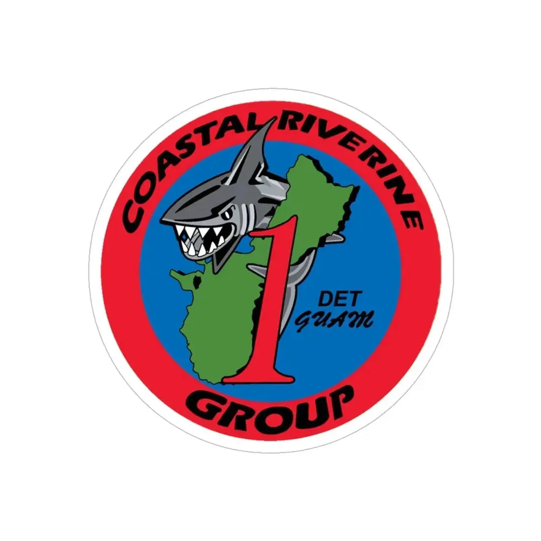 Coastal Riverine Group 1 Det Guam (U.S. Navy) Transparent STICKER Die-Cut Vinyl Decal - The Sticker Space