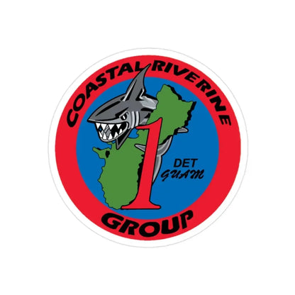 Coastal Riverine Group 1 Det Guam (U.S. Navy) Transparent STICKER Die-Cut Vinyl Decal - The Sticker Space