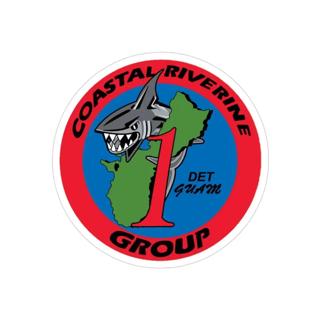 Coastal Riverine Group 1 Det Guam (U.S. Navy) Transparent STICKER Die-Cut Vinyl Decal - The Sticker Space