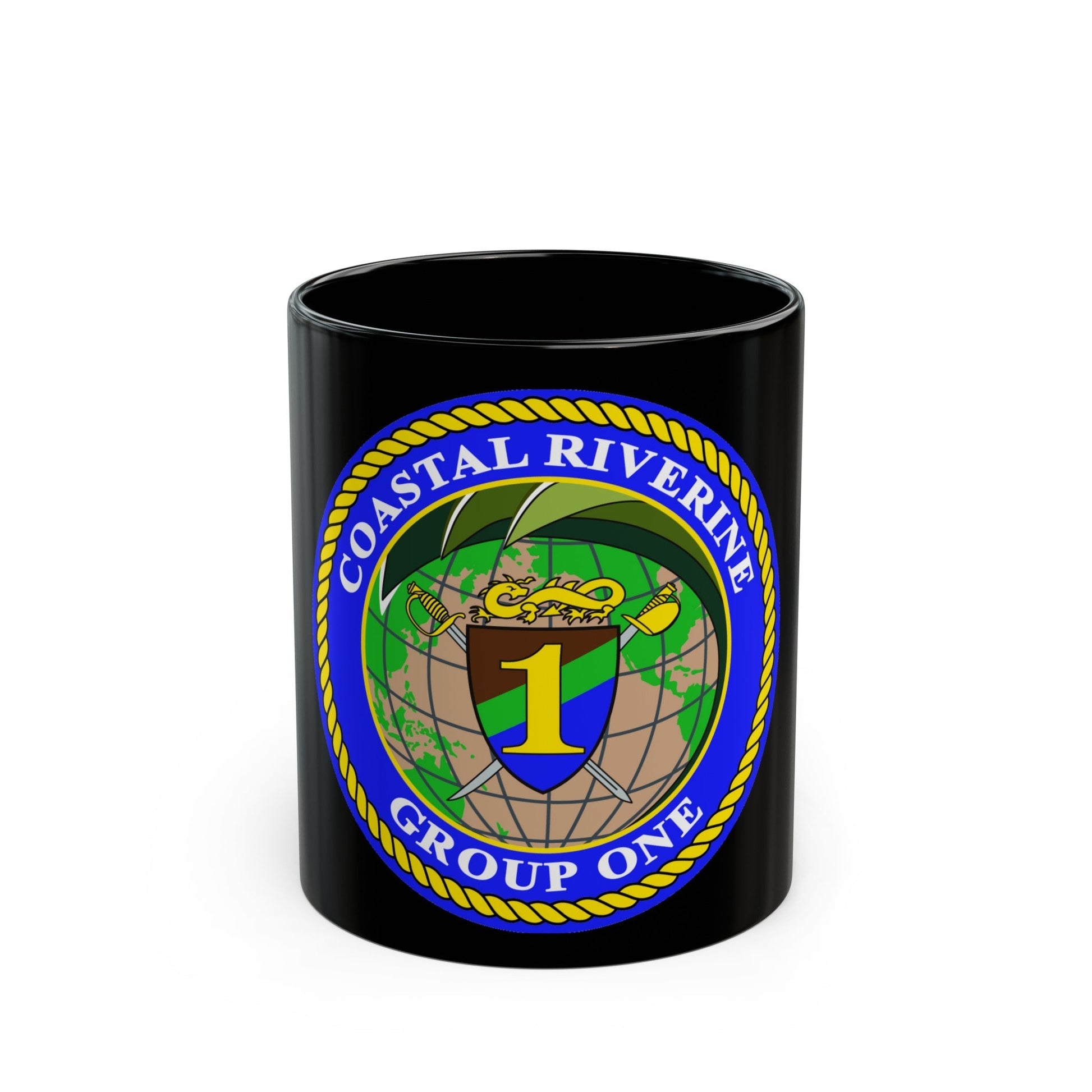 Coastal Riverine Group 1 (U.S. Navy) Black Coffee Mug-11oz-The Sticker Space