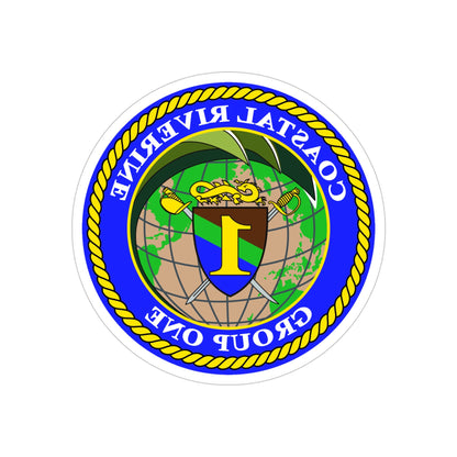 Coastal Riverine Group 1 (U.S. Navy) REVERSE PRINT Transparent STICKER-5 Inch-The Sticker Space