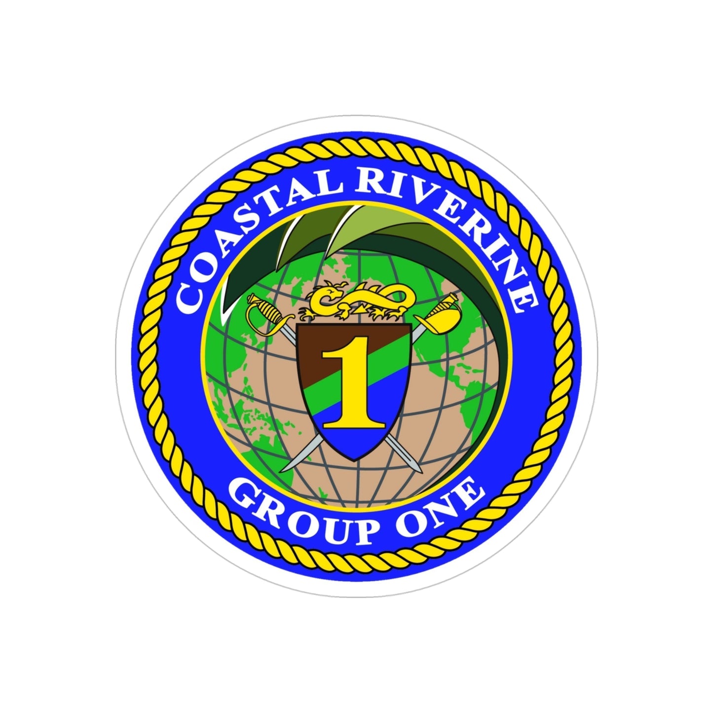 Coastal Riverine Group 1 (U.S. Navy) Transparent STICKER Die-Cut Vinyl Decal-4 Inch-The Sticker Space