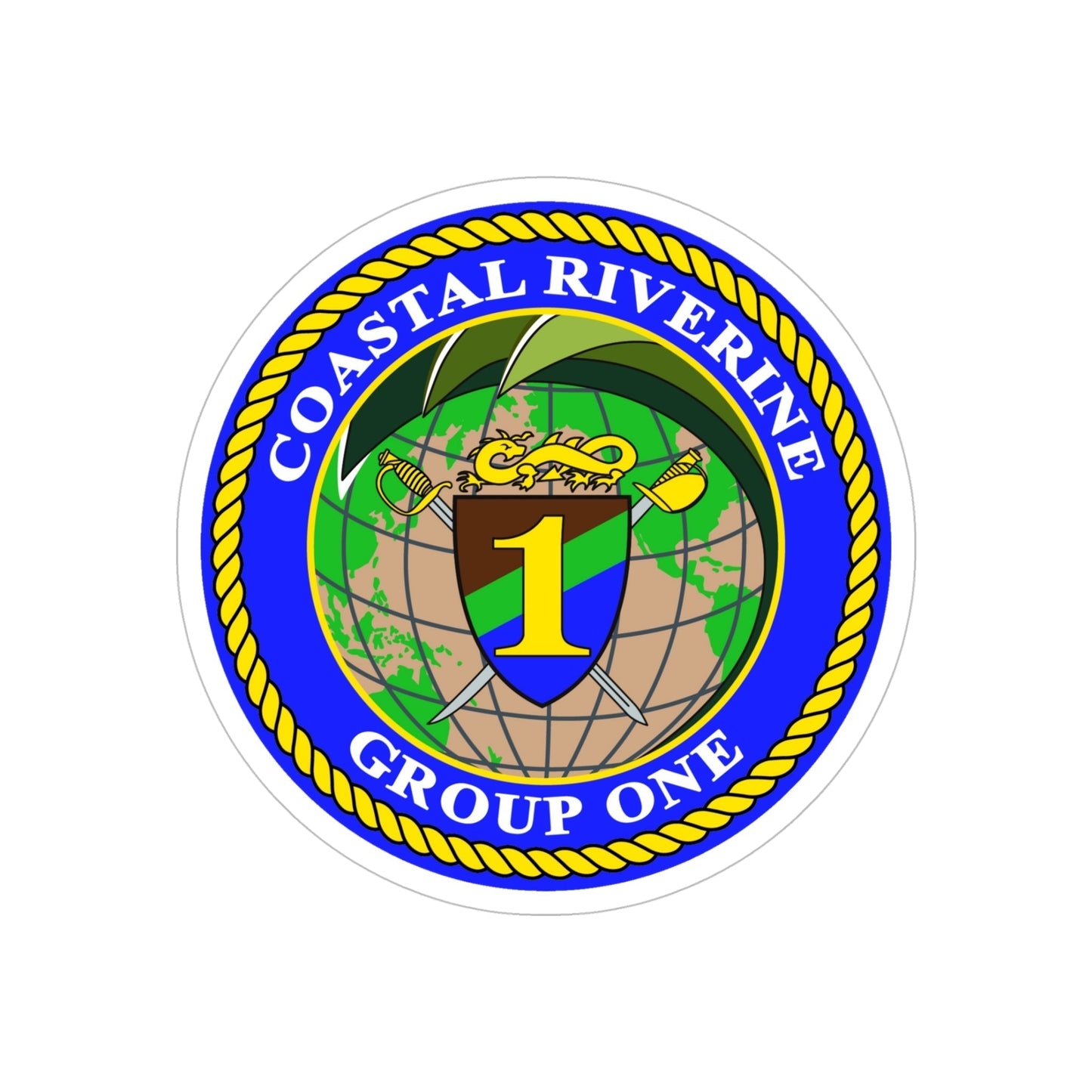 Coastal Riverine Group 1 (U.S. Navy) Transparent STICKER Die-Cut Vinyl Decal-5 Inch-The Sticker Space