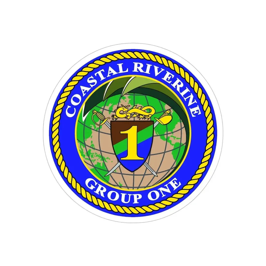Coastal Riverine Group 1 (U.S. Navy) Transparent STICKER Die-Cut Vinyl Decal 6 Inch Transparent - The Sticker Space