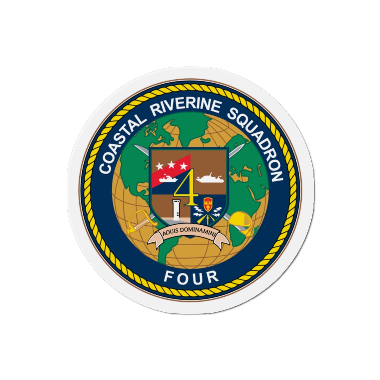 Coastal Riverine Sq 4 (U.S. Navy) Die-Cut Magnet-2" x 2"-The Sticker Space