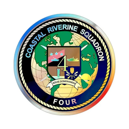 Coastal Riverine Sq 4 (U.S. Navy) Holographic STICKER Die-Cut Vinyl Decal - The Sticker Space