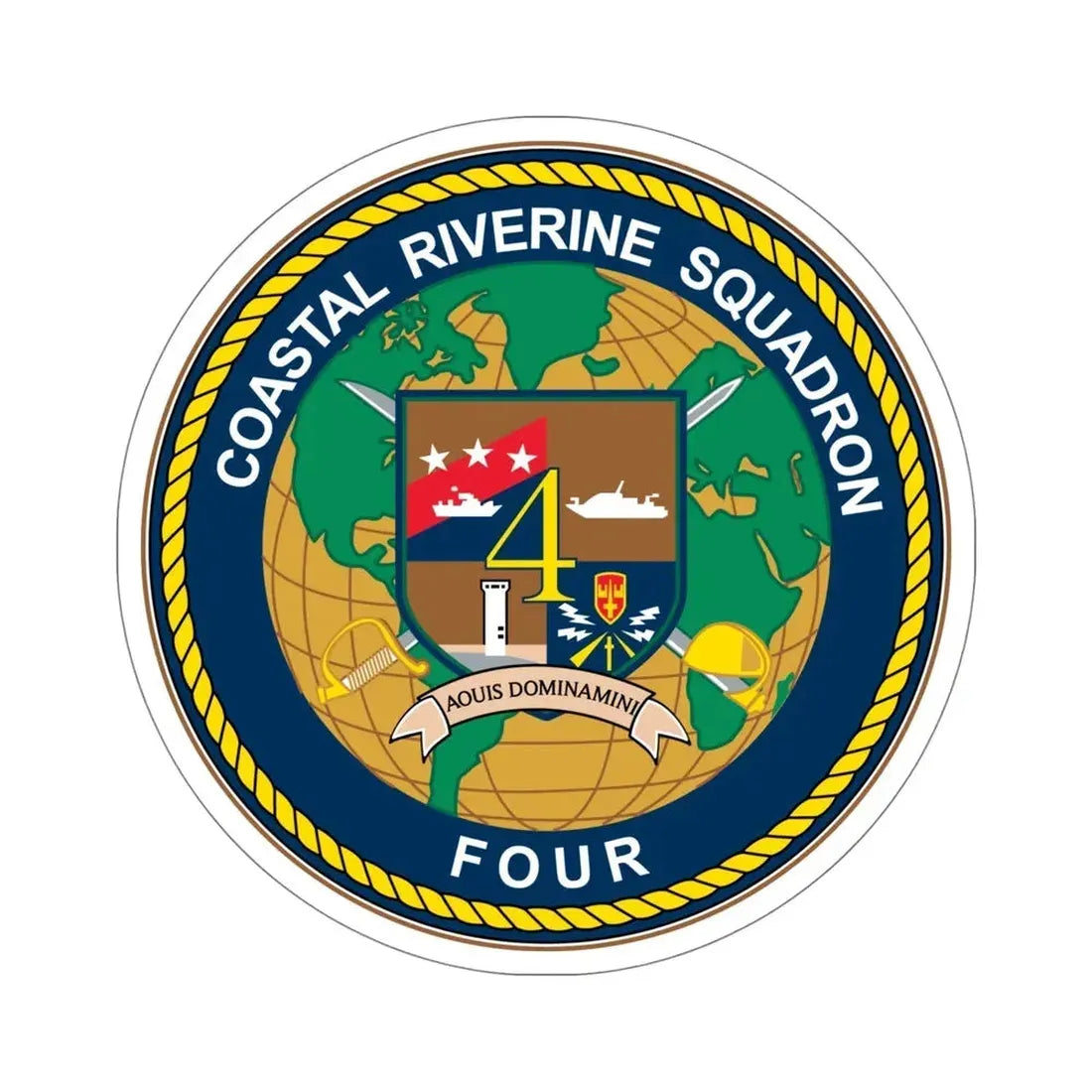 Coastal Riverine Sq 4 (U.S. Navy) STICKER Vinyl Die-Cut Decal 5 Inch - The Sticker Space