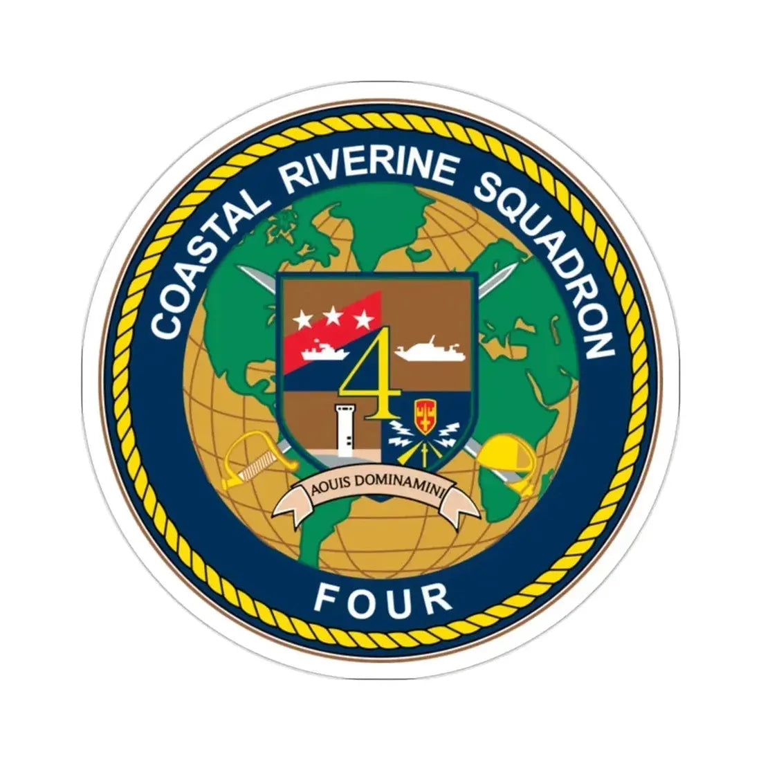 Coastal Riverine Sq 4 (U.S. Navy) STICKER Vinyl Die-Cut Decal - The Sticker Space