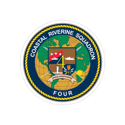 Coastal Riverine Sq 4 (U.S. Navy) Transparent STICKER Die-Cut Vinyl Decal 3 Inch Transparent - The Sticker Space