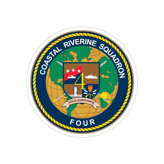 Coastal Riverine Sq 4 (U.S. Navy) Transparent STICKER Die-Cut Vinyl Decal 6 Inch Transparent - The Sticker Space