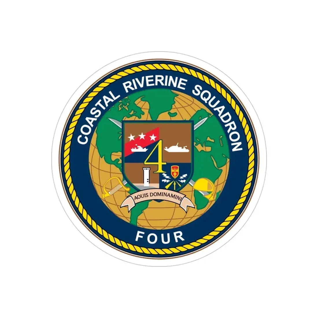 Coastal Riverine Sq 4 (U.S. Navy) Transparent STICKER Die-Cut Vinyl Decal - The Sticker Space