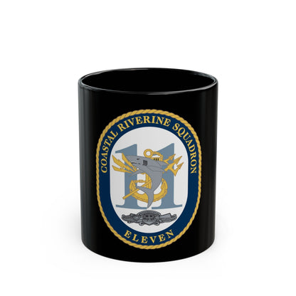 Coastal Riverine Sq Eleven (U.S. Navy) Black Coffee Mug-11oz-The Sticker Space