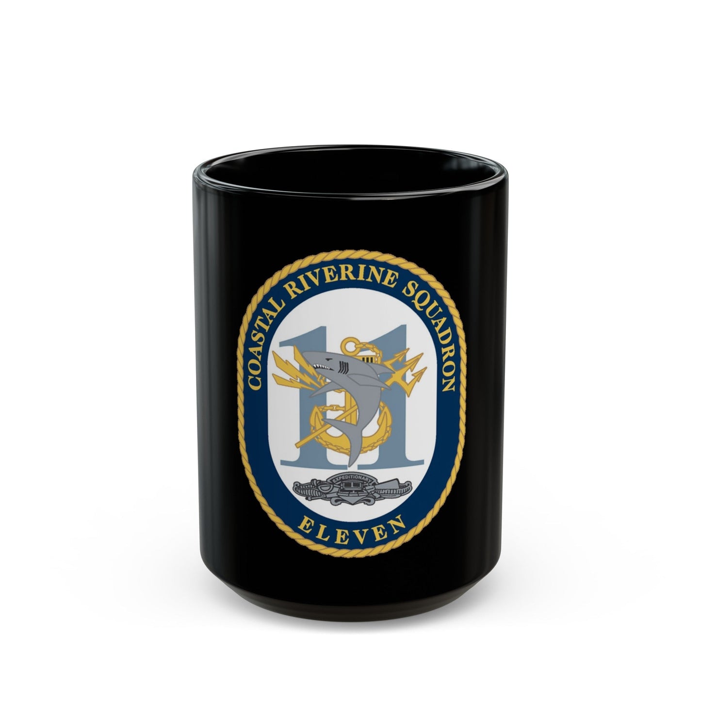 Coastal Riverine Sq Eleven (U.S. Navy) Black Coffee Mug-15oz-The Sticker Space