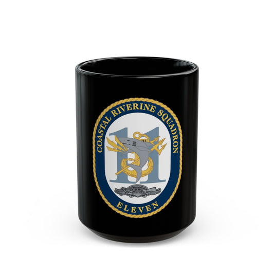 Coastal Riverine Sq Eleven (U.S. Navy) Black Coffee Mug-15oz-The Sticker Space