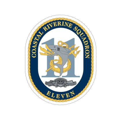 Coastal Riverine Sq Eleven (U.S. Navy) STICKER Vinyl Die-Cut Decal 3 Inch - The Sticker Space