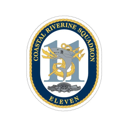 Coastal Riverine Sq Eleven (U.S. Navy) STICKER Vinyl Die-Cut Decal 4 Inch - The Sticker Space