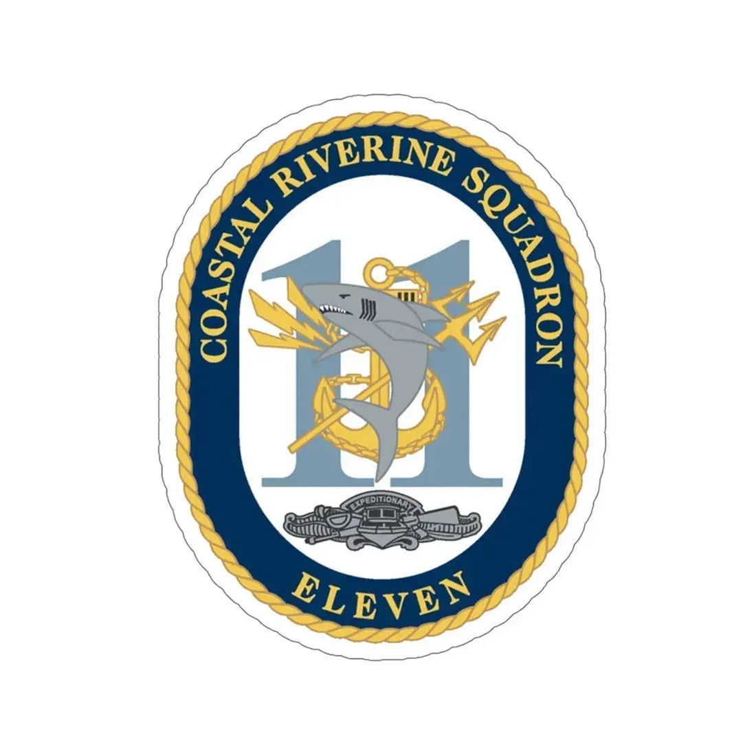 Coastal Riverine Sq Eleven (U.S. Navy) STICKER Vinyl Die-Cut Decal 6 Inch - The Sticker Space