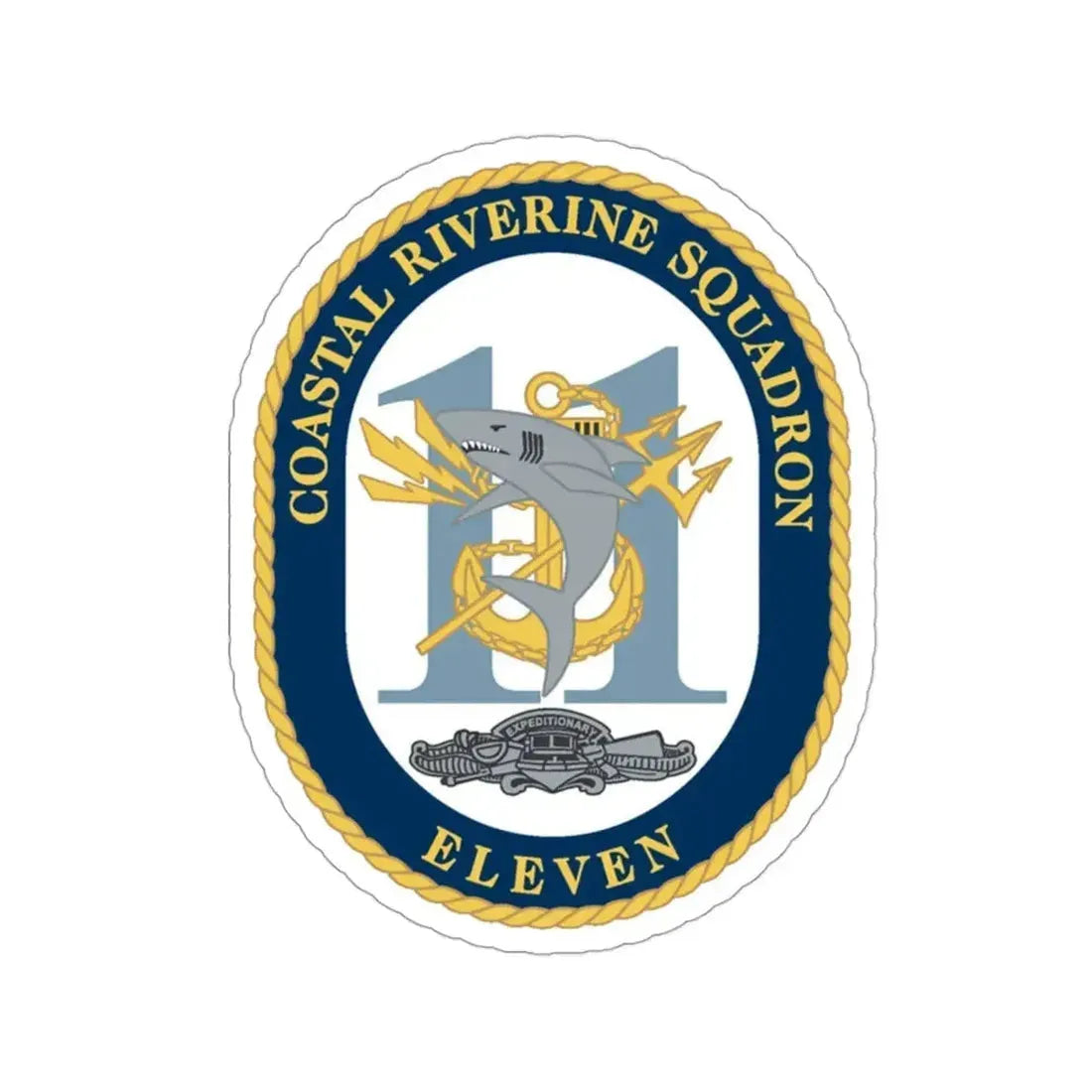 Coastal Riverine Sq Eleven (U.S. Navy) STICKER Vinyl Die-Cut Decal - The Sticker Space