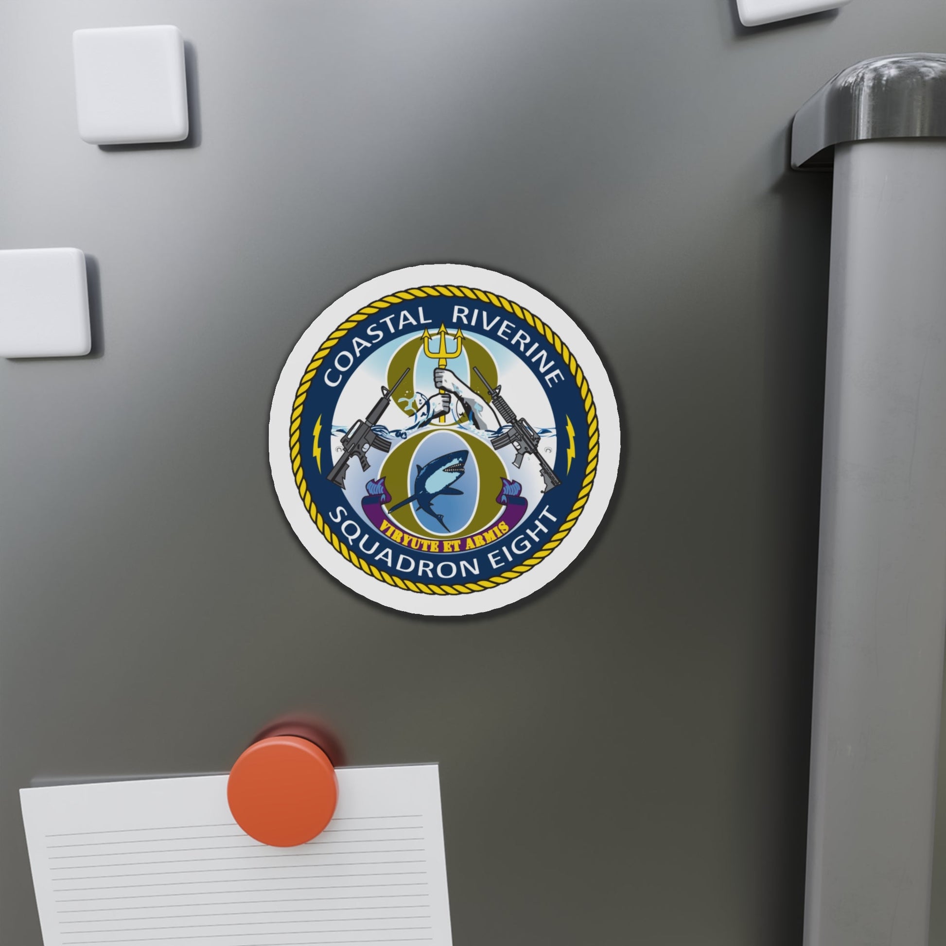 Coastal Riverine Squadron 8 (U.S. Navy) Die-Cut Magnet-The Sticker Space