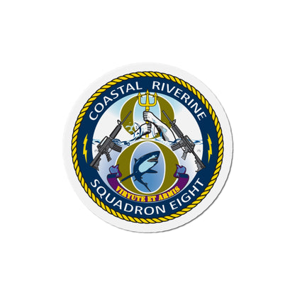 Coastal Riverine Squadron 8 (U.S. Navy) Die-Cut Magnet-5" x 5"-The Sticker Space