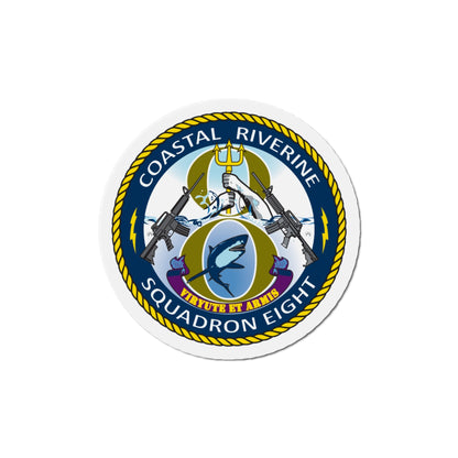 Coastal Riverine Squadron 8 (U.S. Navy) Die-Cut Magnet-6 × 6"-The Sticker Space