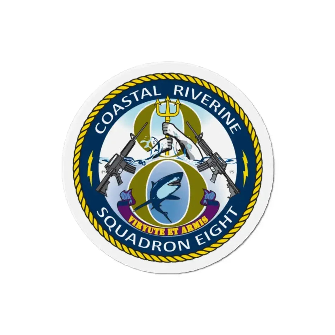 Coastal Riverine Squadron 8 (U.S. Navy) Refrigerator Magnet 2 Inch - The Sticker Space