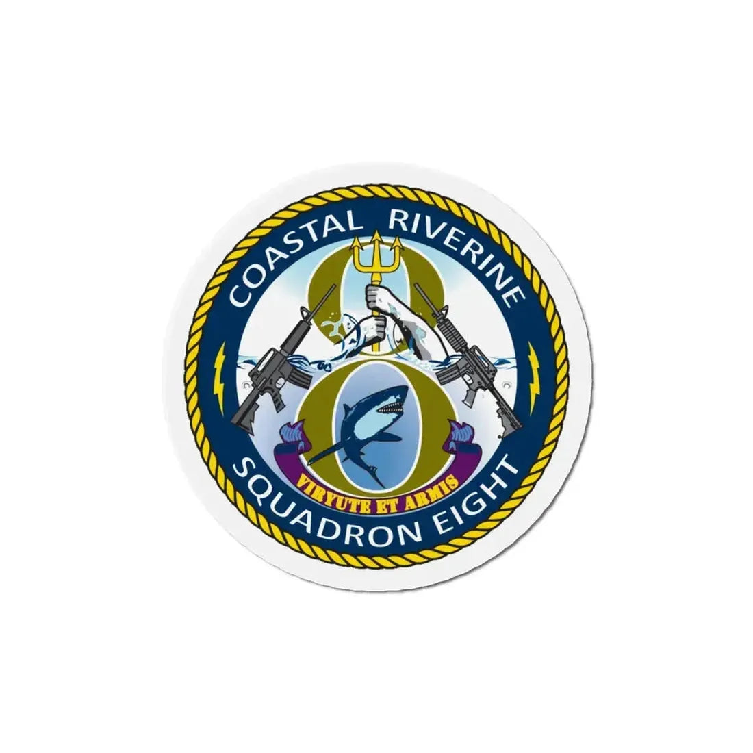 Coastal Riverine Squadron 8 (U.S. Navy) Refrigerator Magnet 6 Inch - The Sticker Space