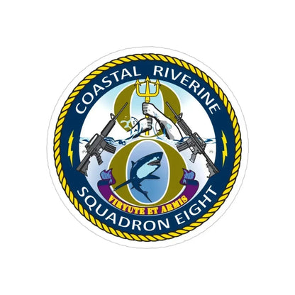 Coastal Riverine Squadron 8 (U.S. Navy) Transparent STICKER Die-Cut Vinyl Decal - The Sticker Space