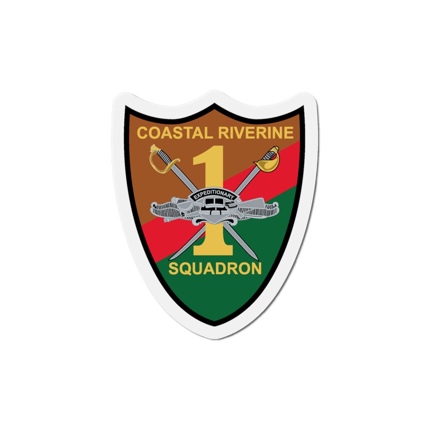 Coastal Riverine Squadron ONE (U.S. Navy) Die-Cut Magnet-5" x 5"-The Sticker Space