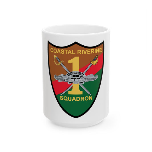 Coastal Riverine Squadron ONE (U.S. Navy) White Coffee Mug-15oz-The Sticker Space