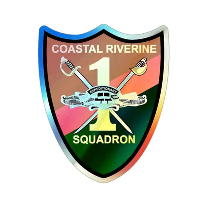 Coastal Riverine Squadron ONE (U.S. Navy) Holographic STICKER Die-Cut Vinyl Decal - The Sticker Space