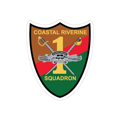 Coastal Riverine Squadron ONE (U.S. Navy) Transparent STICKER Die-Cut Vinyl Decal 6 Inch Transparent - The Sticker Space