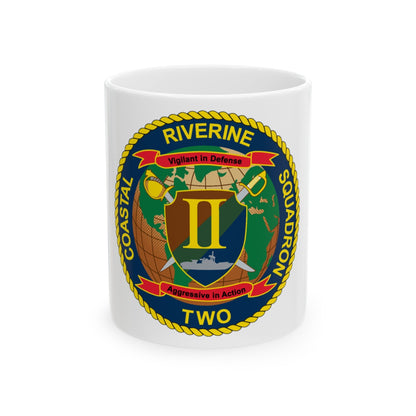 Coastal Riverine Squadron Two (U.S. Navy) White Coffee Mug-11oz-The Sticker Space