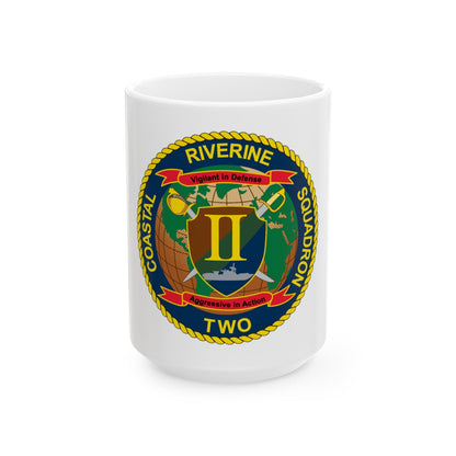 Coastal Riverine Squadron Two (U.S. Navy) White Coffee Mug-15oz-The Sticker Space