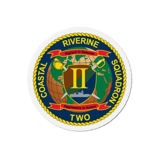 Coastal Riverine Squadron Two (U.S. Navy) Refrigerator Magnet 2 Inch - The Sticker Space